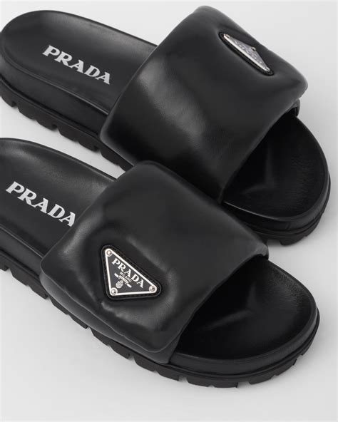 prada ayers leather slides|Prada Ayers Leather Slides In Gold .